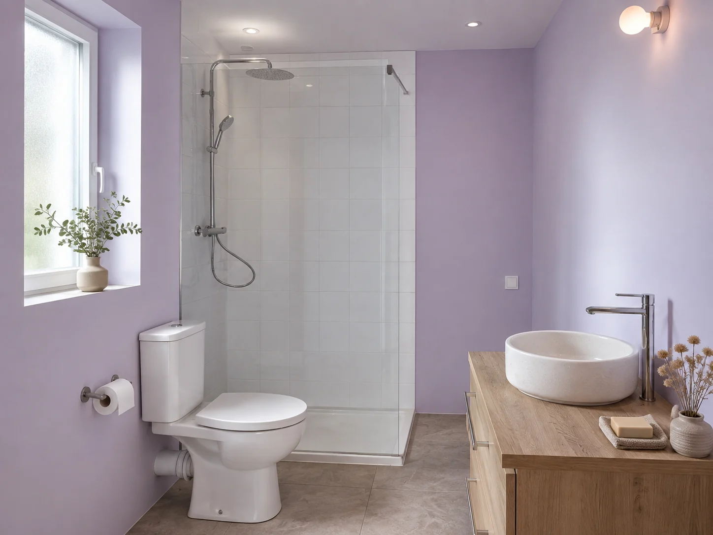 Exemple de réalisation de salle de bain par Kerlan Plomberie — Douarnenez